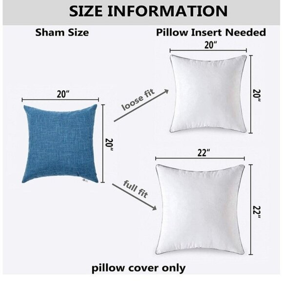 Kevin Textile Throw Pillow Covers 20x20 Federal Blue Textured Woven Set Of 2 - Picture 3 of 6